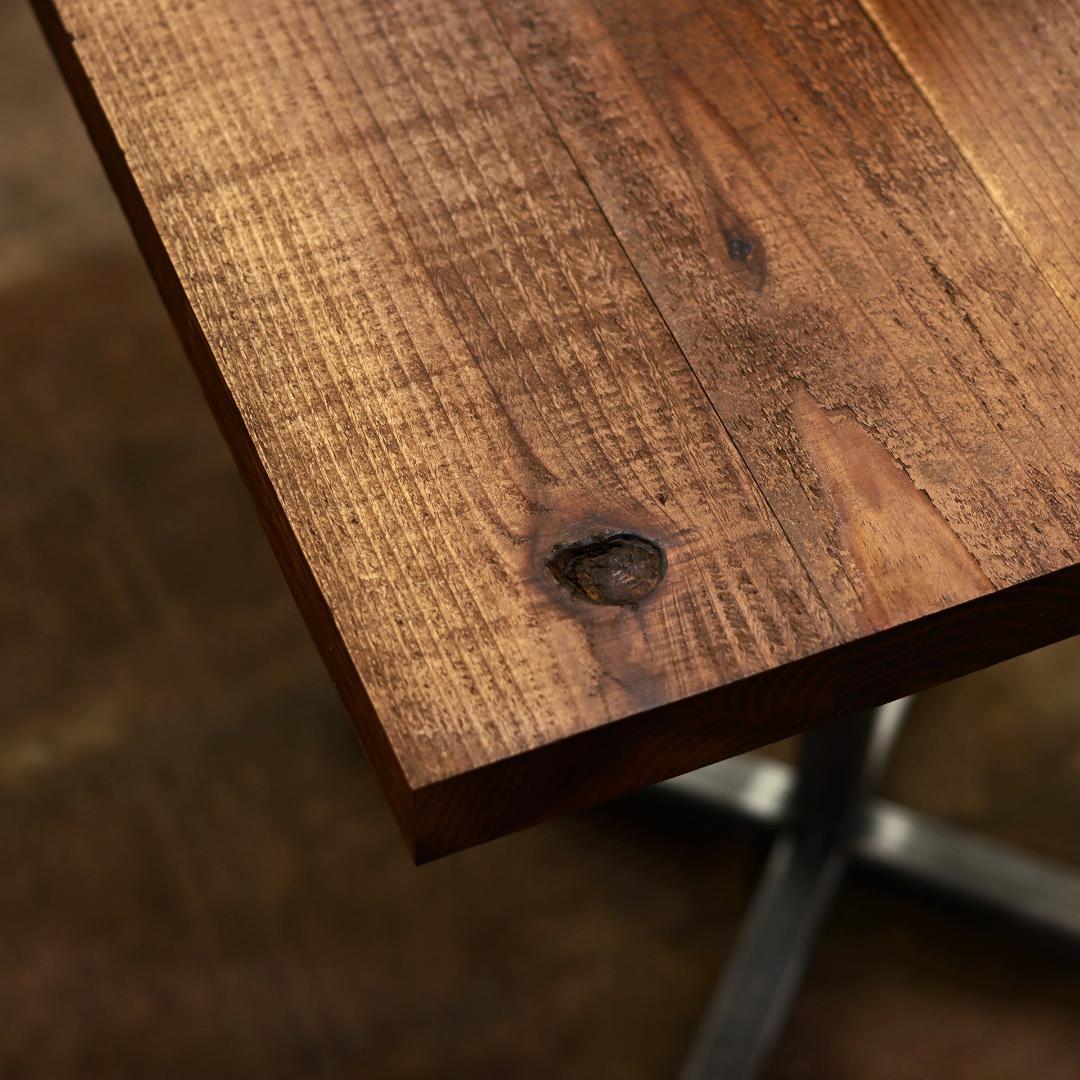 オーダー専用①｜ヴィンテージ｜足場板｜カフェテーブル｜ダークブラウン
