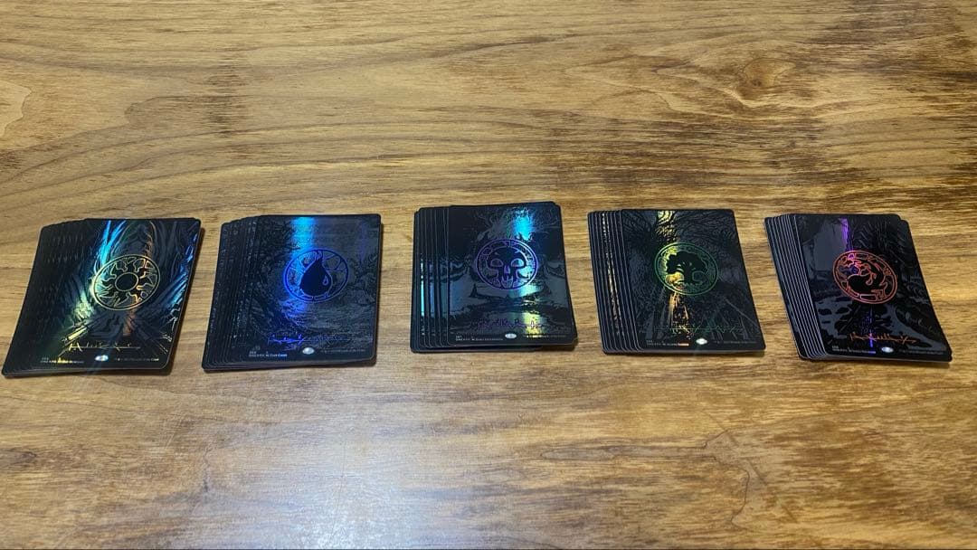 MTG 基本土地 オイルスリック Foil 50枚セット５種各10枚