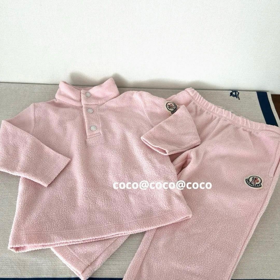☘️merci☘️様 正規モンクレール ベビー80フリースセットアップ 上下ワッペン