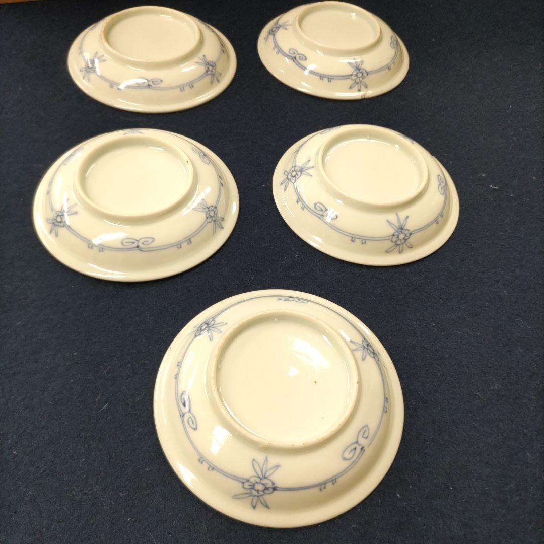 古伊万里　馬柄小皿　5客　D315