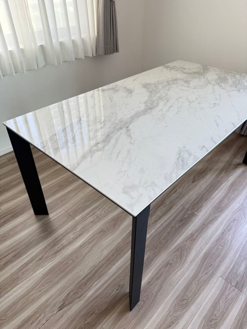 セラミック ダイニングテーブル 165x90cm 大理石柄 dinos