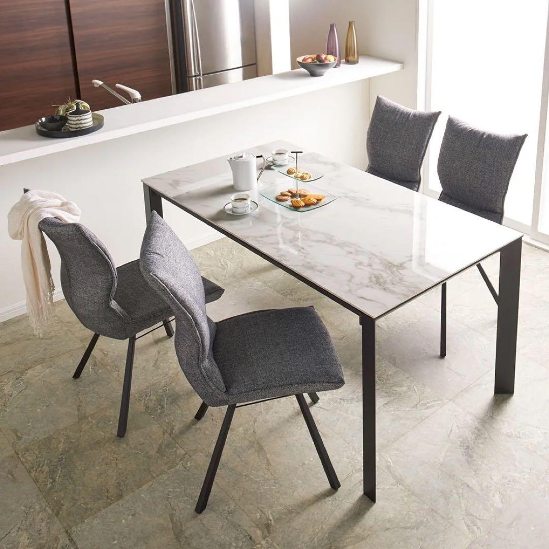 セラミック ダイニングテーブル 165x90cm 大理石柄 dinos