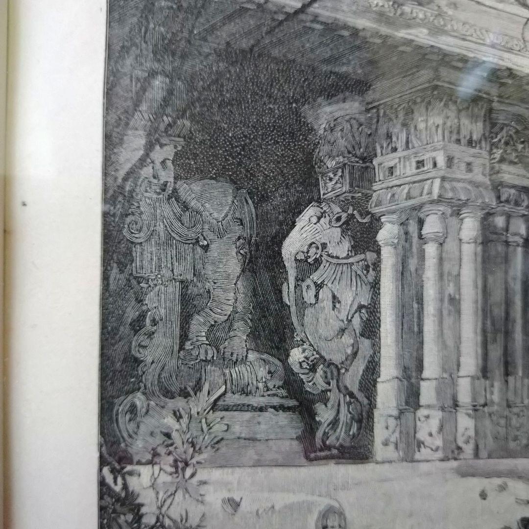 ＊アルフォンス・ミュシャ額装＊「白い象の伝説」初版挿絵リトグラフ③