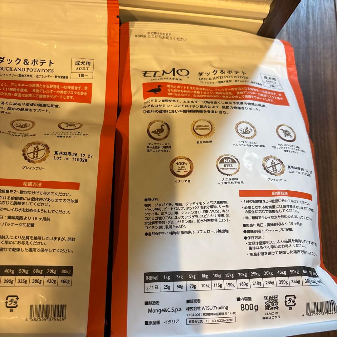 【専用販売】エルモ プロフェッショナーレ ドッグフード ダック&ポテト