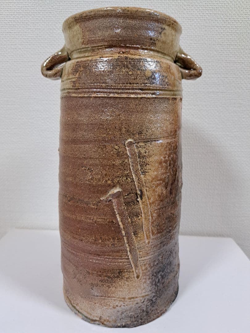 耳付花入 信楽名品 今井康人作