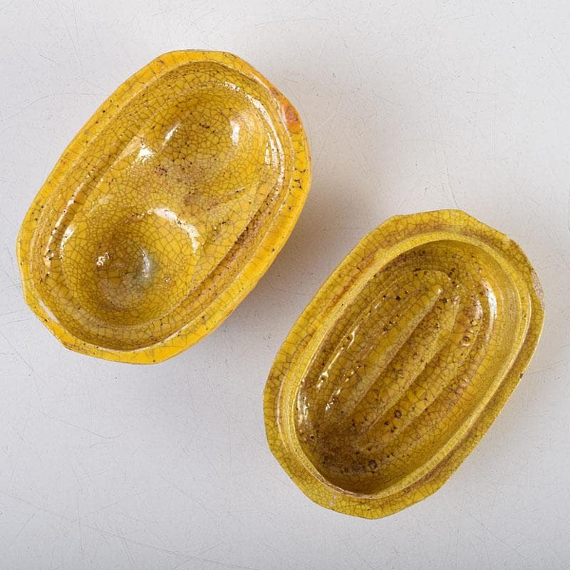 茶道具　永楽善五郎造　黄交趾　獅子形香合　共箱　M　R9339