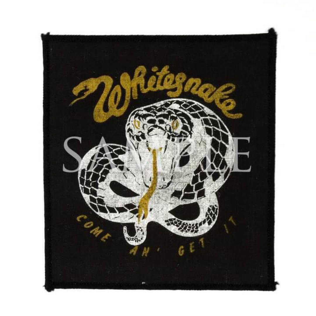 「ホワイトスネイク」パッチ（ヴィンテージ刺繍ワッペン）