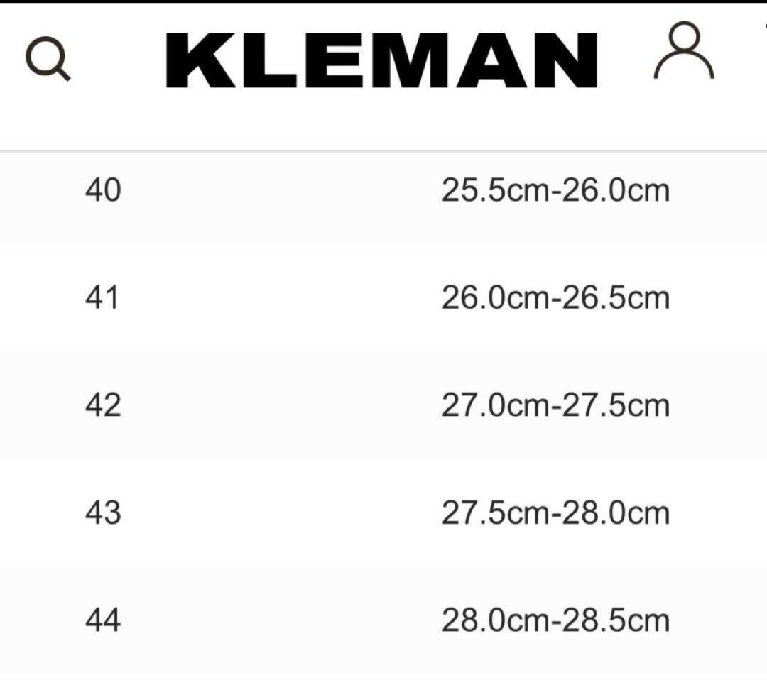 KLEMAN クレマン　PADROR ブラック　レザー　40