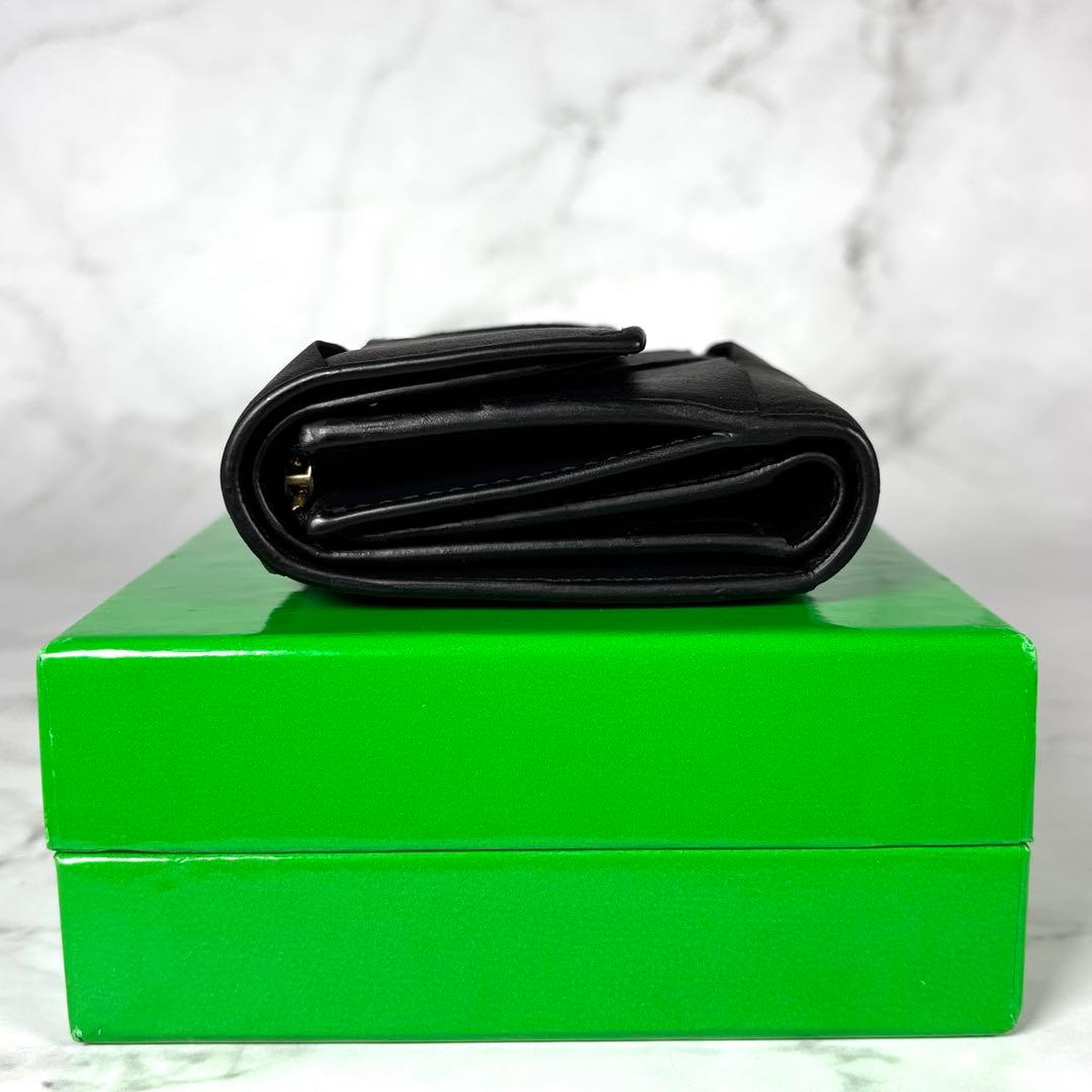 BOTTEGA VENETA ブラック 3つ折り 財布 カセット