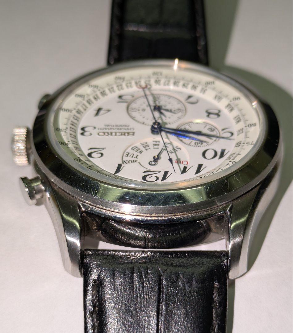 【電池新品】セイコー クロノグラフ パーペチュアル 7T86-0AC0