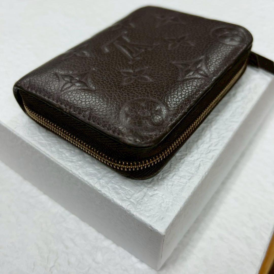 【極美品】ルイヴィトン　ジッピー　パース　アンプラント　ダークブラウン