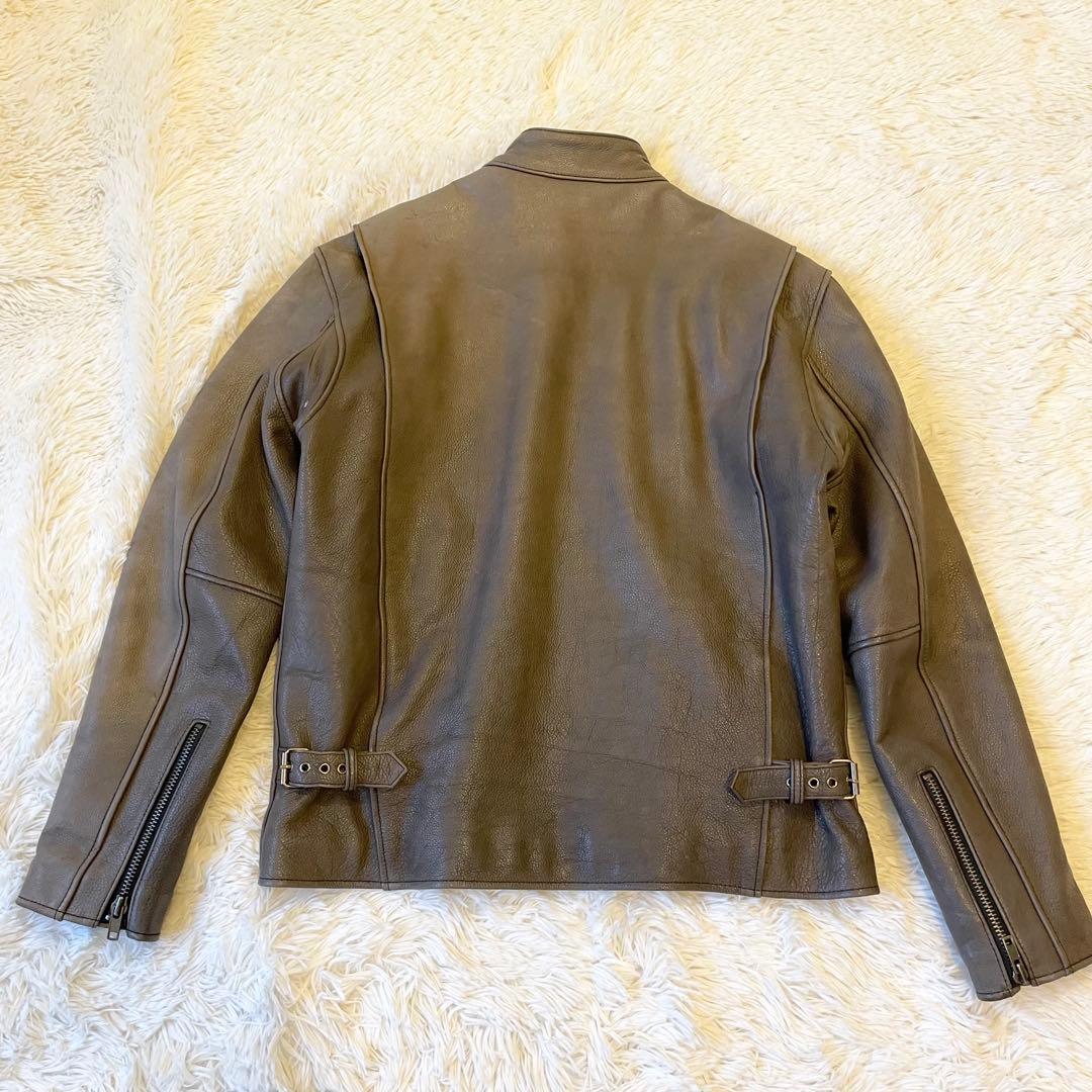 Schott★シングルライダースジャケット Lサイズ ステアハイド ブラウン系