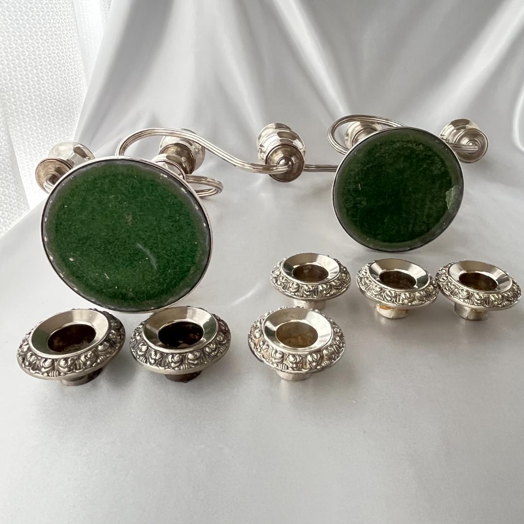 【IANTHE】 薔薇モチーフのキャンドルスタンド トリプルホルダー 2本