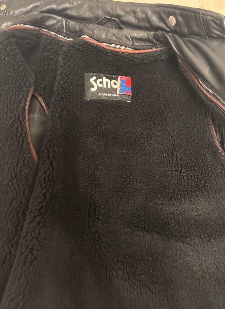 【人気】schott ライダースジャケット　641 黒　本革