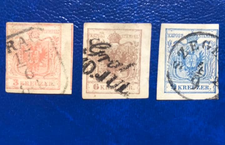 A1462 オーストリアの一番切手　1850年