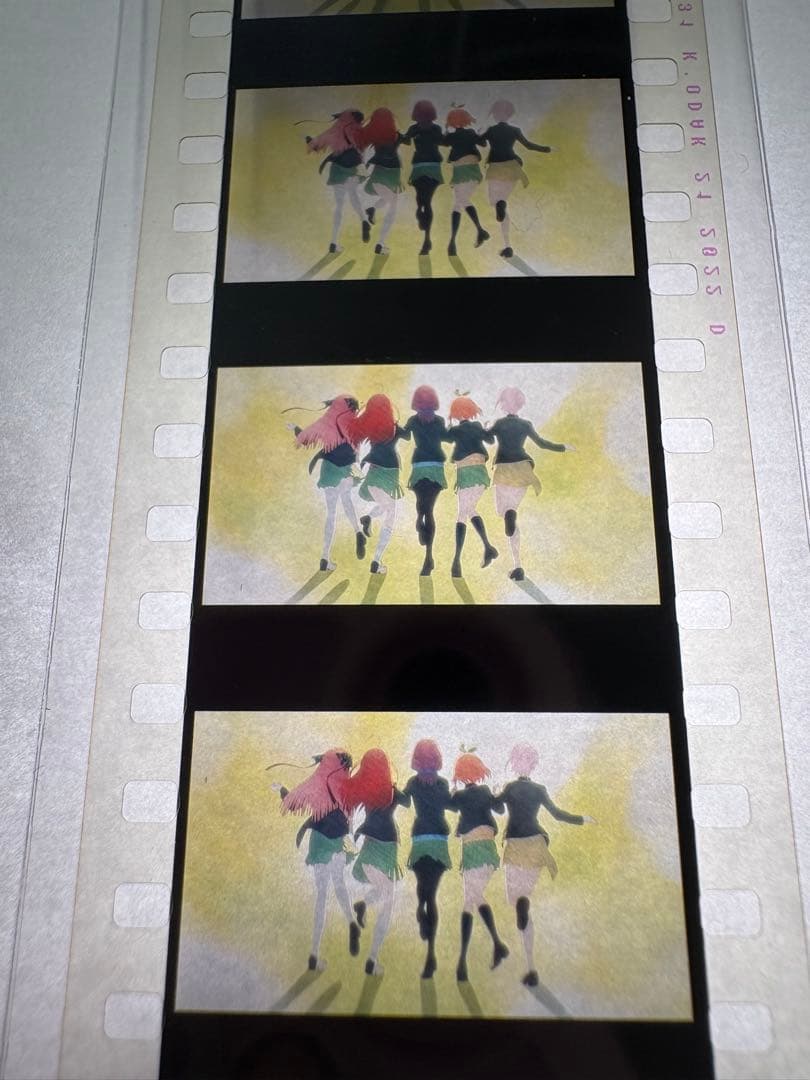 劇場版 五等分の花嫁 第6弾 入場者特典生コ マフィルム映画 5人集合3枚セット