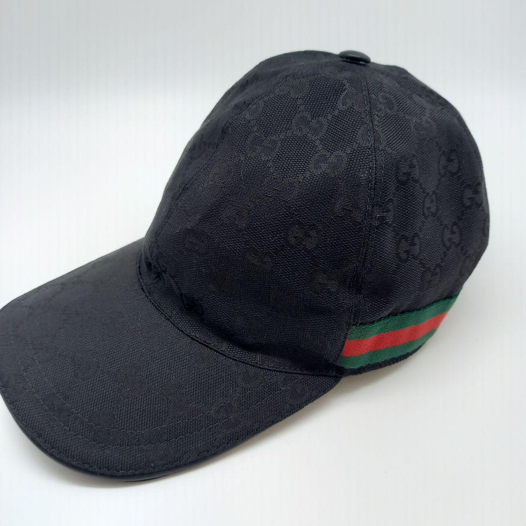 BN グッチ オリジナルGGキャンバス ベースボール キャップ M 58㎝