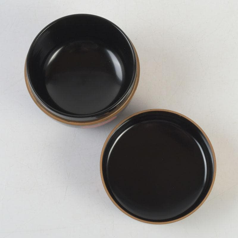 茶道具　漆芸家　難波仁斎作　高台寺蒔絵　平棗　共箱　V　9594