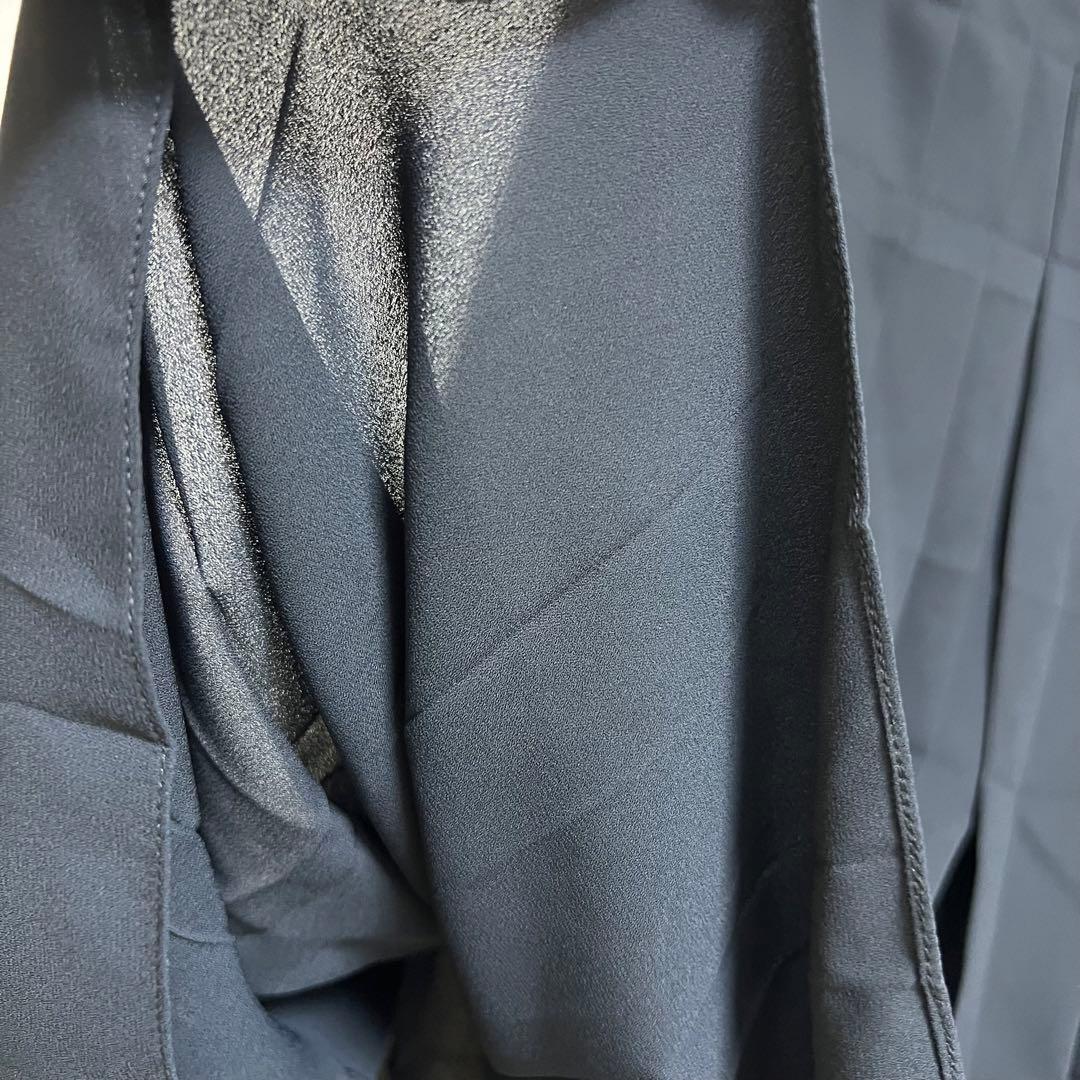 ☆エルメス HERMES スカート 膝丈 ネイビー プリーツ