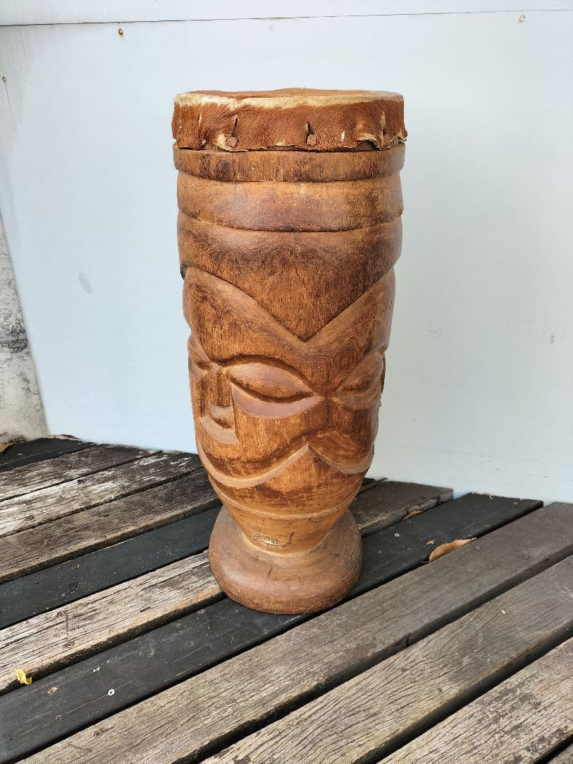 アフリカ 民族 打楽器 大型 ジャンベ 高さ67cm 打面約26cm