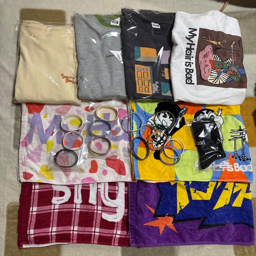 邦ロックバンドTシャツ　タオル　ラバーバンド 未使用マイヘア靴下