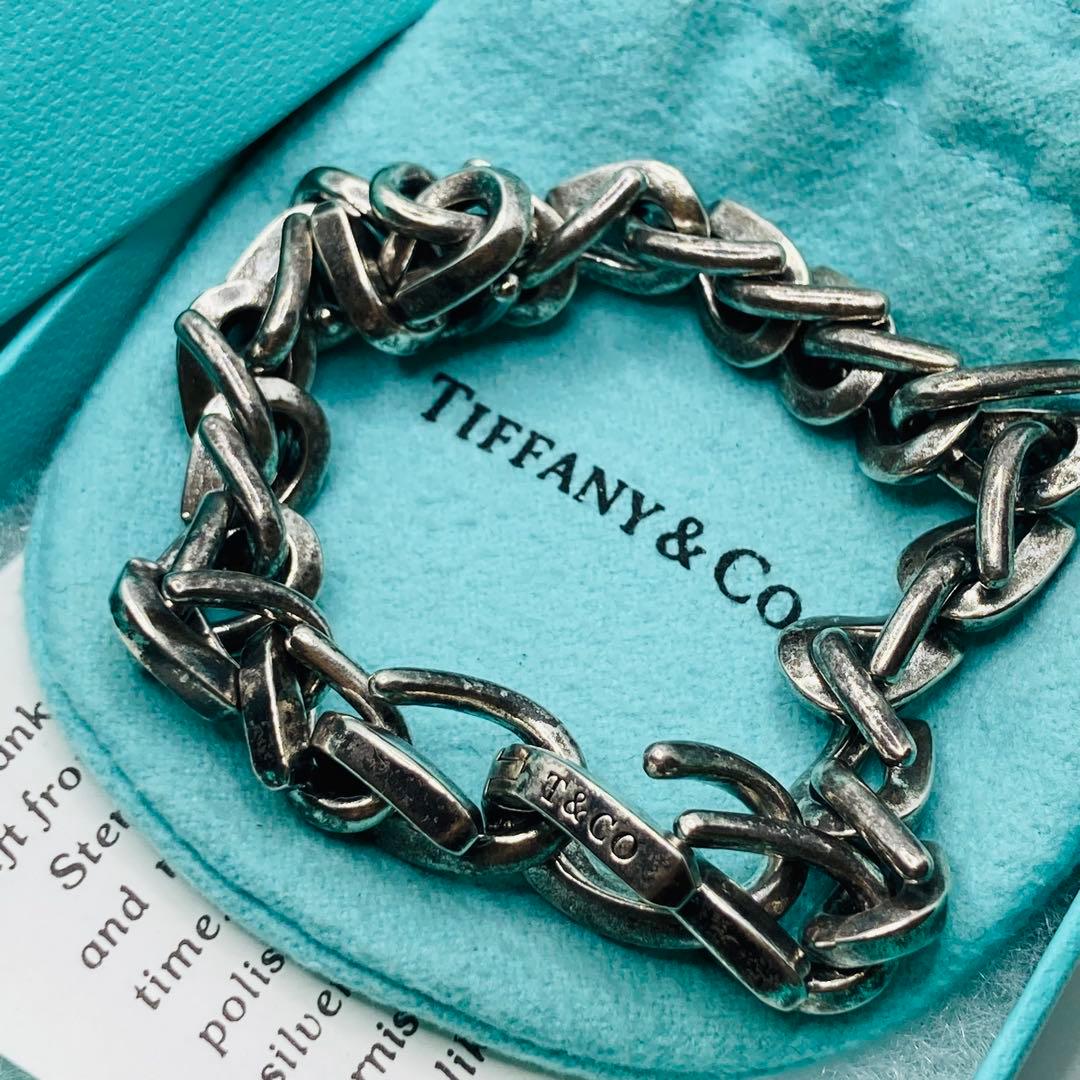 極美品✨ ティファニー ブレスレット フォージ ミディアム AG925 いぶし