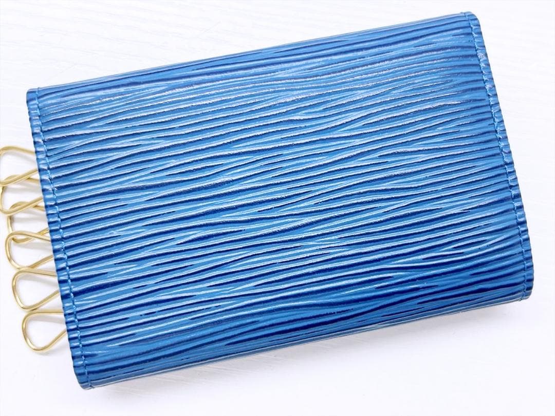 美品　ルイヴィトン　エピ　ミュルティクレ6　キーケース トレドブルー