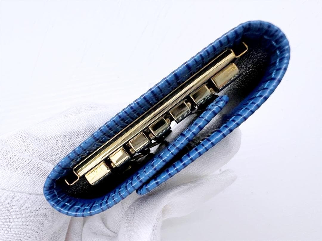 美品　ルイヴィトン　エピ　ミュルティクレ6　キーケース トレドブルー