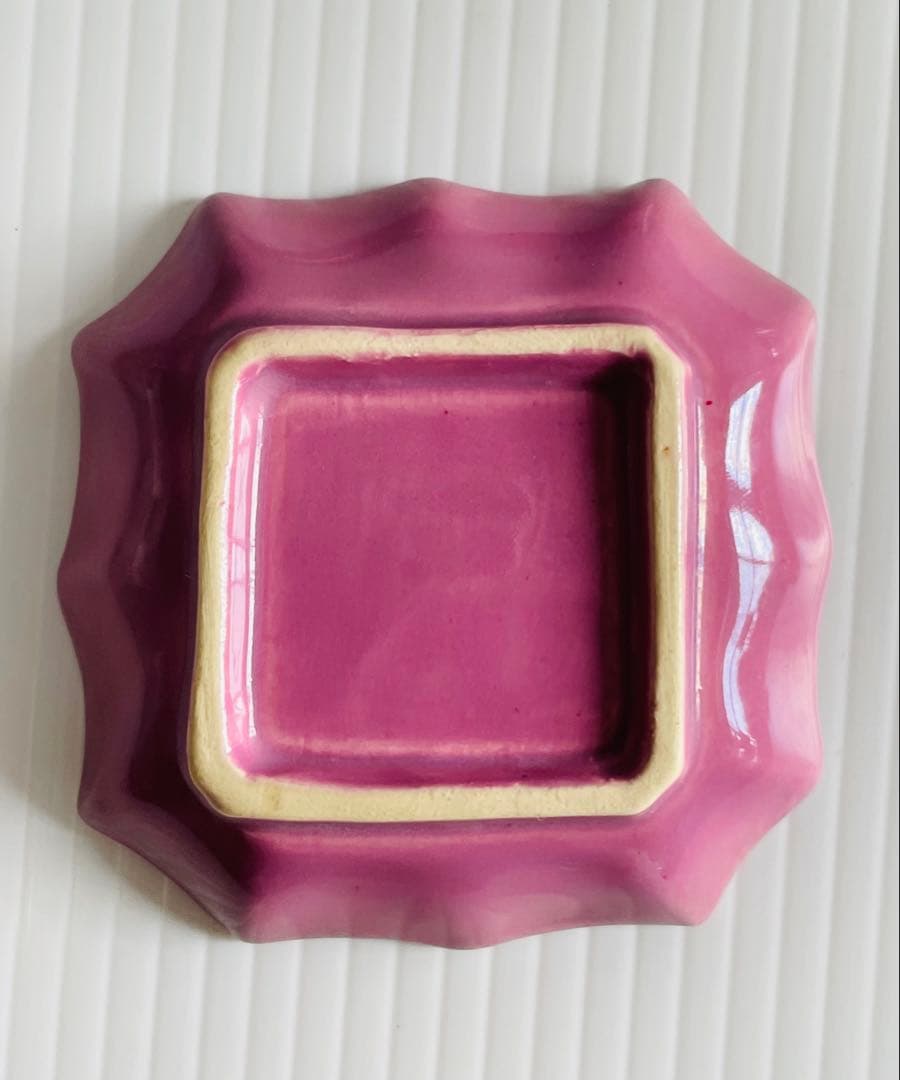 アンティーク珉平焼ピンク豆皿・小皿5枚セット