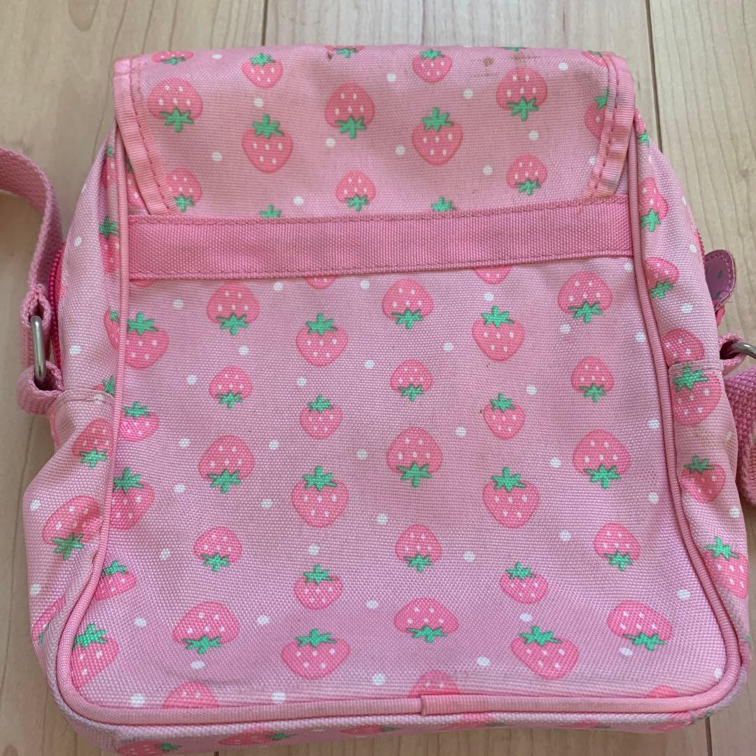 激レア　平成　サンリオ　ぷちぷちわんこ いちご柄　ショルダーバッグ　2002年