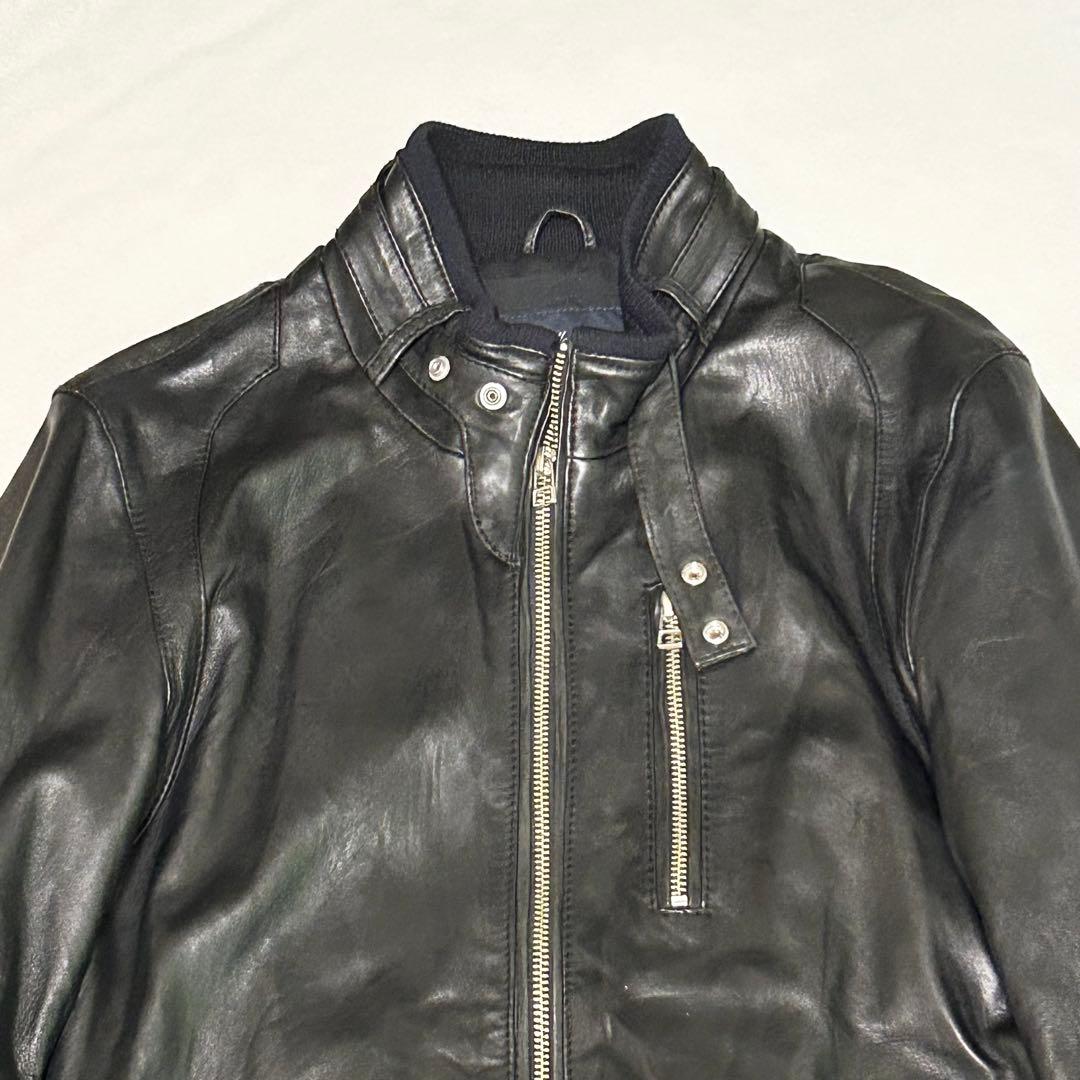 collectiue メンズビギ ライダースジャケット シングル【03】羊革