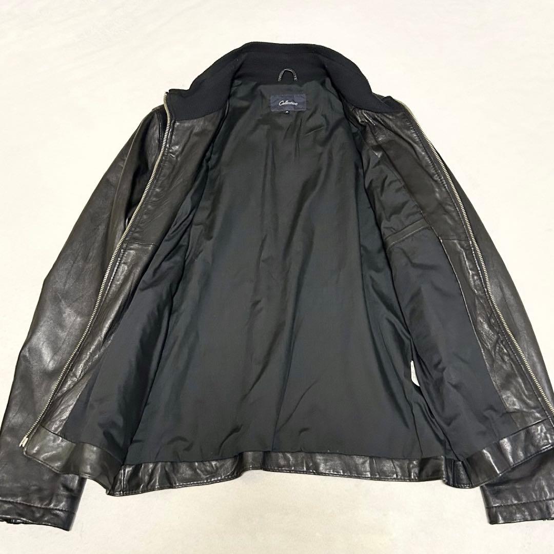 collectiue メンズビギ ライダースジャケット シングル【03】羊革