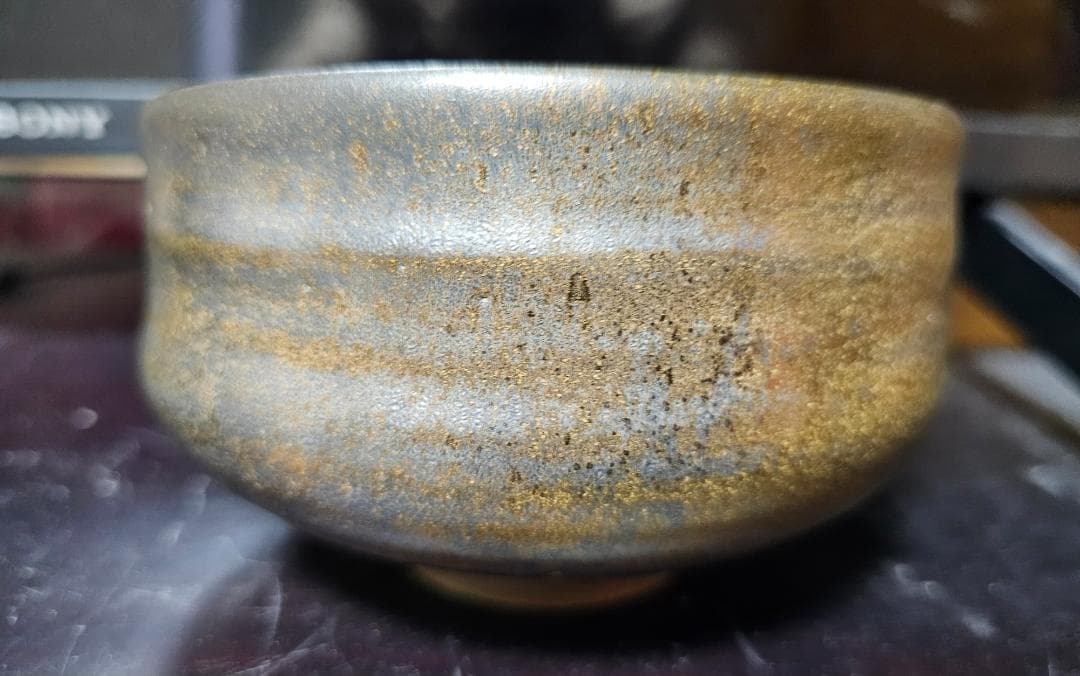 幕末から明治の布志名焼 金流し茶碗 珍品です