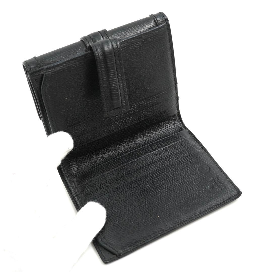 ✨未使用に近い✨　GUCCI ミニ財布　Gロゴ エンボスロゴ 二つ折り　黒色