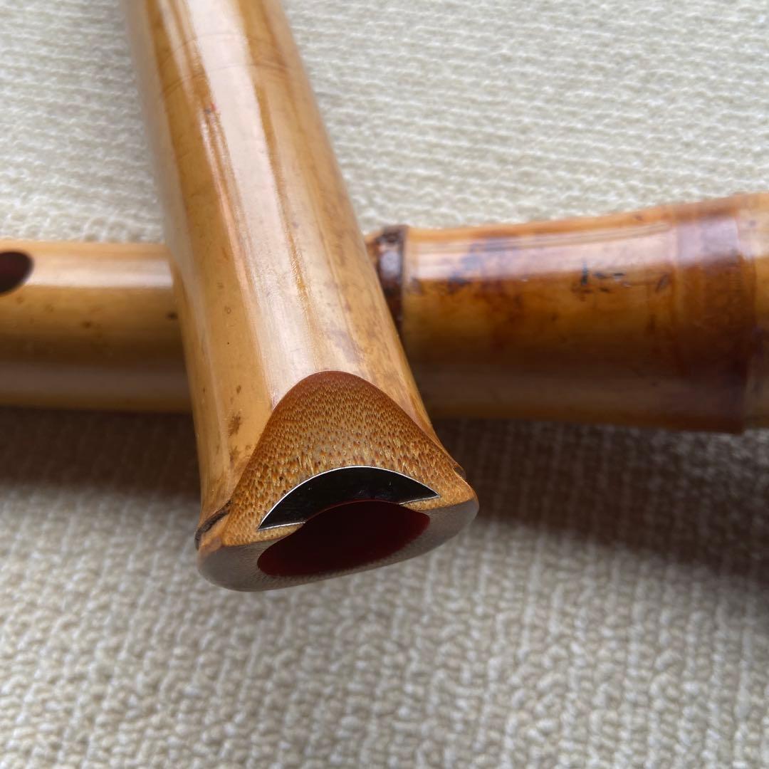 211値下げ　尺八　一尺八寸管　眞山銘ニ印