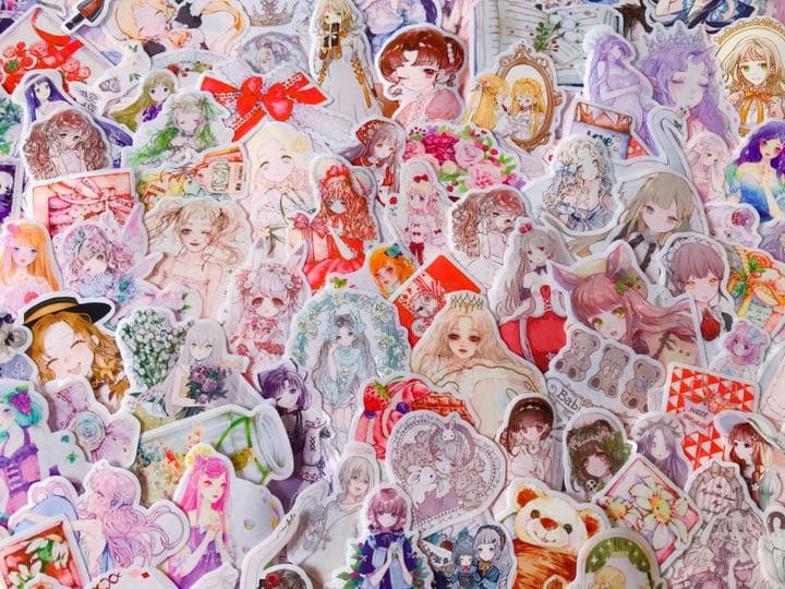 可愛いい❤️❤️人物マステフレークシール( ⸝⸝•ᴗ•⸝⸝ )150