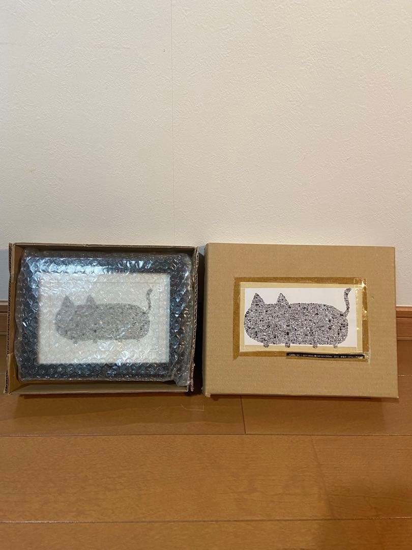 佐藤明日香　ボールペン画　「CATS（小）」