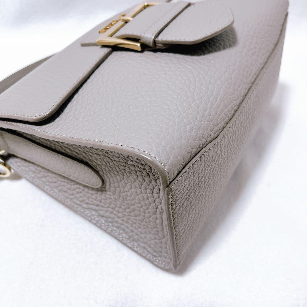 ぽんフルラ FLO フロー 2way ショルダー ハンドバッグ グレー