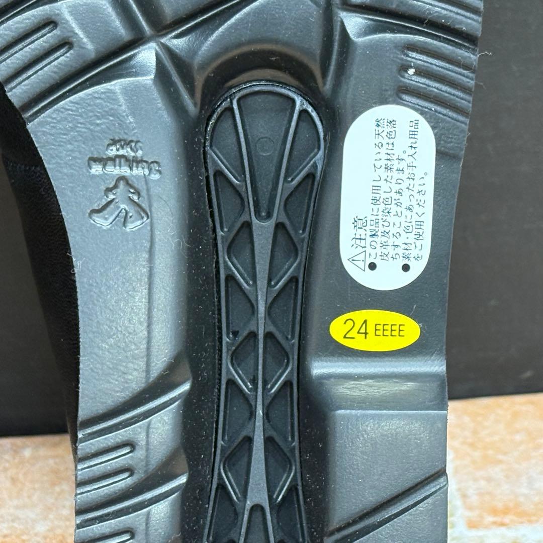 未使用✨pedala ペダラ レザースリッポン 24 ローファー ブラック 本革