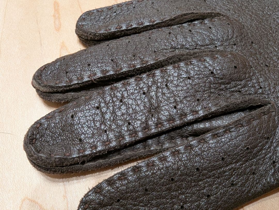 BALLY バリー　ダークブラウン レザー手袋 ジッパー付き