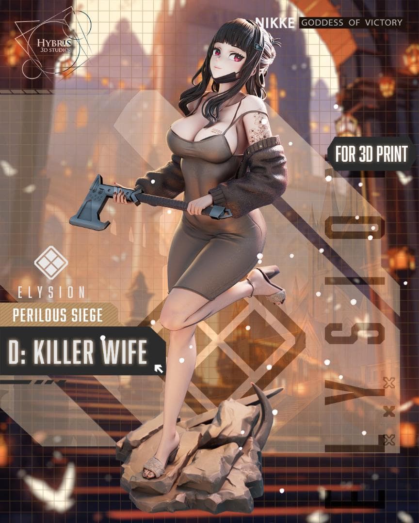 1/7正規品ガレージキット NIKKE D：キラーワイフ / 未塗装未組立