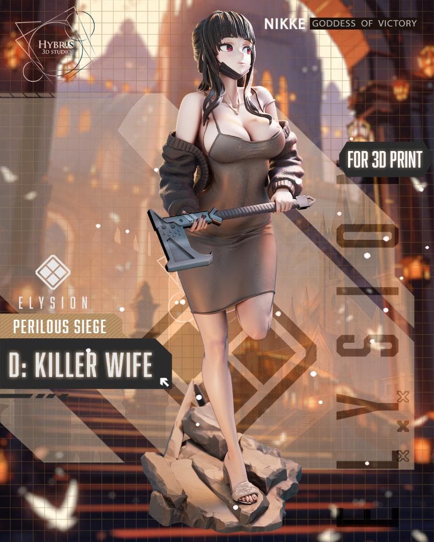 1/7正規品ガレージキット NIKKE D：キラーワイフ / 未塗装未組立