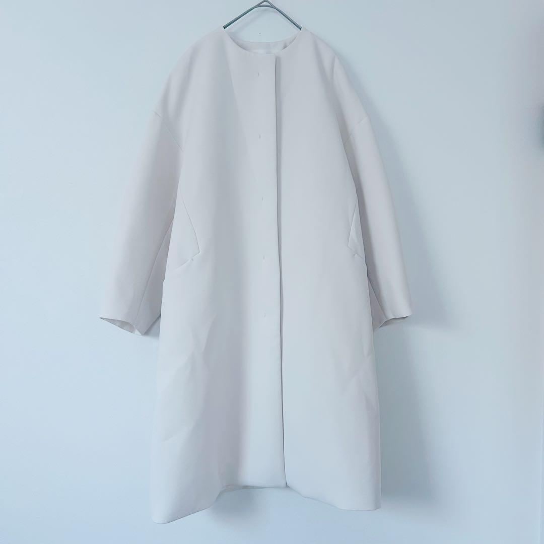 未使用級✨LOUNIE ルーニィ　ノーカラーコート　　38 ウォッシャブル