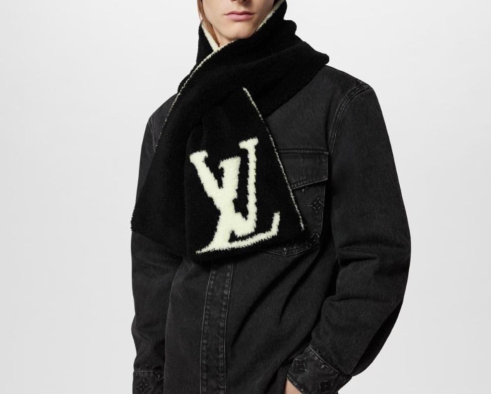 ルイヴィトン ムートン マフラー コンフィ モノグラム 2点セットも！