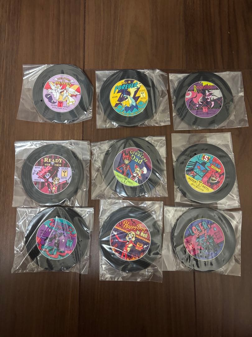 全9種コンプリート【一番くじG賞/レコード風ラバーコースター】ハズビン•ホテル