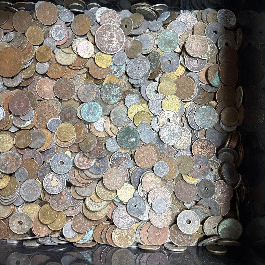 ⑥ジャンク古銭まとめ売り 約5kg 在庫処分品