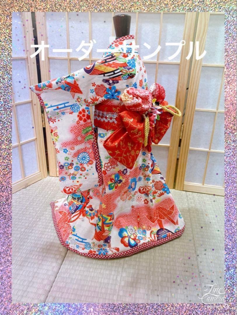 B456.pon2pan2☆犬オーダーお着物☆犬お引き摺りお着物☆犬お着物