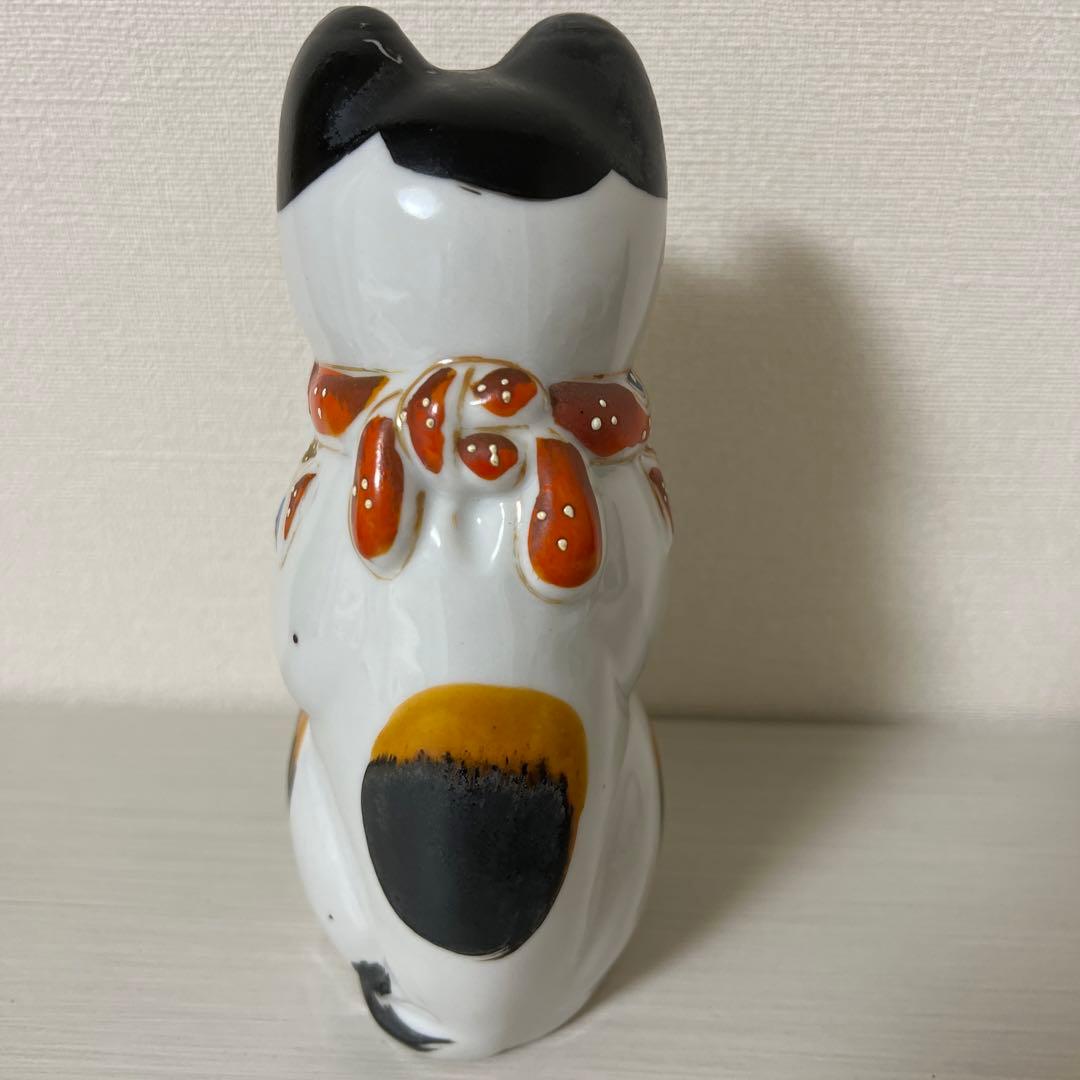 招福　招き猫 アンティーク　古瀬戸　レトロ　縁起物　約１８センチ　猫　置物