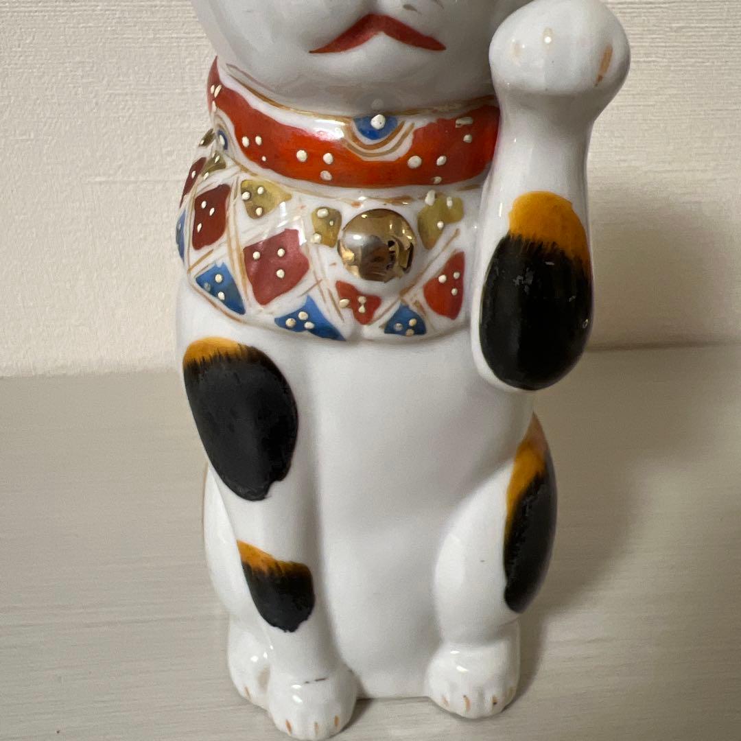 招福　招き猫 アンティーク　古瀬戸　レトロ　縁起物　約１８センチ　猫　置物