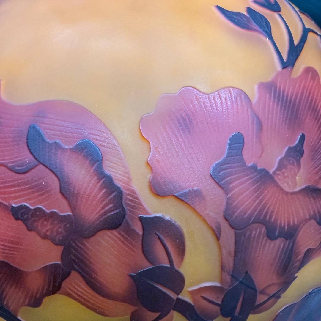 高さ35㎝【希少】【特大】エミールガレ風　レプリカ　ランプ　卓上照明